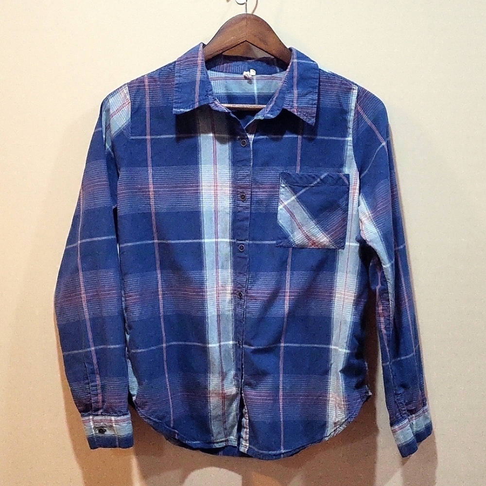 🎪🍗Rip Curl 100% cotton boyfriend plaid shirt Size S